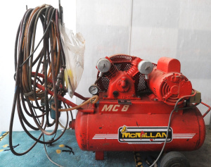 Lot 21 - Vintage McMillan One and Three Quarter Horsepower MC8 Air Compressor wi