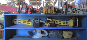 Lot 22 - Group - Power Tools - Heaps Chainsaws incl Electric McCulloch & Ry