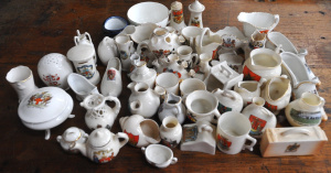 Lot 34 - Lge Group Vintage Crested Ware -incl Jerceris Vase, Douglas Puzzle Jug,