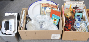 Lot 48 - 2 x Boxes plus Mixed Goods incl The Story of Little Black Sambo Book, A