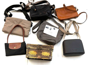 Lot 92 - Box lot incl 6 x as new ladies bags, Hedgren, Louie leather, Longchamp