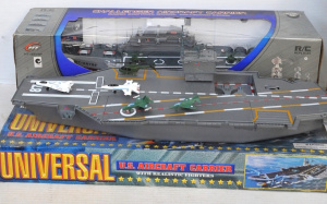 Lot 94 - 2 x boxed modern Kids Toy Aircraft Carriers - Remote Control 'Challenge