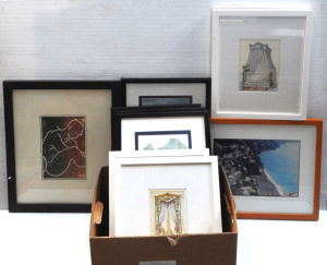 Lot 103 - Box Lot of assorted framed Pictures incl Assorted Prints, Framed Photo