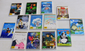 Lot 116 - Group lot of Studio Ghiblie Collection Anime DVDs inc Kikis Delivery S