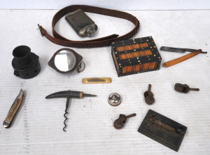 Lot 132 - Small Lot of Vintage Mixed Items incl Porcupine Quill Box marked Franc Lot 132 - Small Lot of Vintage Mixed Items incl Porcupine Quill Box marked Franc
