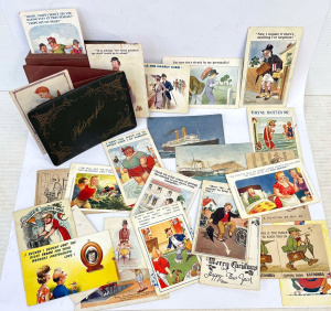 Lot 155 - Grp - approx 25 x 1920s+ postcards mainly humour, Orient Line, postcar