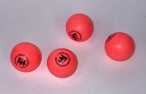 Lot 159 - 4 x novelty advertising Priscilla the Musical pink ping pong balls