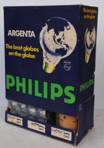 Lot 166 - Vintage Phillips Light Bulbs Point of Sale Display w Some Contents