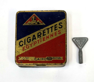 Lot 211 - Vintage Novelty Trick NULLCigarettes EgyptiennesNULL Cigarette Tin - W
