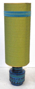 Lot 232 - Retro 1960 - 70s Bitossi Italian Pottery Lamp - typical Green & Bl