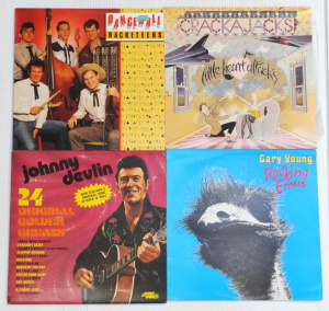 Lot 248 - 4 x vintage Australian & NZ Rockabilly & Rock vinyl Lp Records