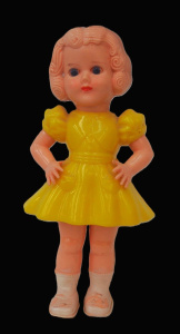 Lot 275 - 1950s Hard Plastic Walker Doll - possibly Roddy - still walking, head