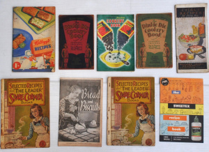 Lot 305 - 9 x vintage Cookery books - Dinkie Die, 1939 Aust Sunshine, Kelloggs,
