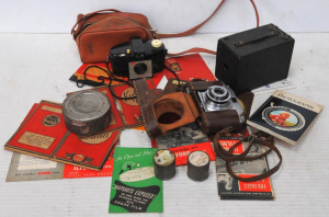 Lot 310 - Lot of Vintage Cameras & Camera Equipment incl Shinano Lacon C SLR