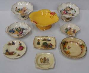 Lot 346 - Group Vintage Royal Winton inc Pair of Opera Scenes Comports Tiger Lil