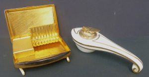 Lot 351 - 2 pieces - Ronson Fantasy Veraflame table lighter plus musical cigaret