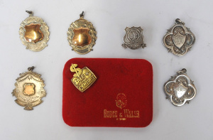Lot 356 - Small Lot of Sterling Silver Fob Medallions & Badges incl Sale of