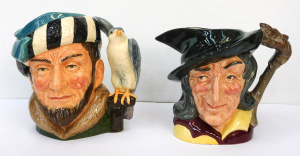 Lot 381 - 2 x Vintage Royal Doulton Large Character Jugs inc Pied Piper D6403 &a