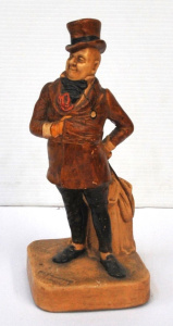 Lot 385 - 1930s Bretby Ware figure - Mr Micawber - shape 3079 - 23cms H