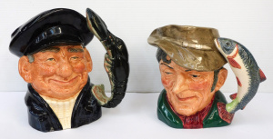 Lot 387 - 2 x Vintage Royal Doulton Large Character Jugs inc The Poacher D6429 &