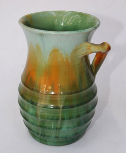 Lot 397 - Vintage Remued Australian Pottery Vase w Ribbed Design & Branch St