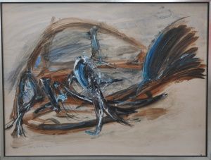 Lot 217 - John Latham Waterhouse (1933 - ) Large framed Oil Painting - Abstract Lot 217 - John Latham Waterhouse (1933 - ) Large framed Oil Painting - Abstract
