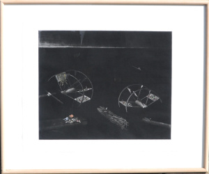Lot 224 - Graeme Peebles (1955 - ) Large Framed Colour Mezzotint - The Wreck of