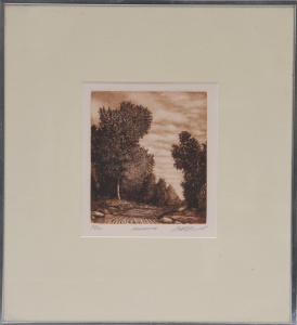 Lot 225 - Scott Fitzgerald (USA Active c1990s - 2000s) Small Framed Etching - Ra