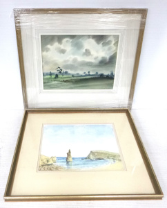 Lot 264 - 2 x Framed Vintage Australian Watercolours - George Mansell Spring at