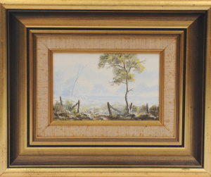 Lot 296 - Ernest Trembath (1943 - ) Small Gilt framed Oil Painting - Morning Lig