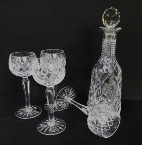 Lot 322 - Group lot of Crystal inc Waterford decanter & 4 x Bohemia wine gla