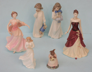 Lot 323 - Group lot vintage Figurines inc Royal Doulton 2006 Figure of the year