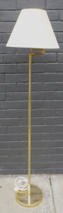 Lot 4 - Vintage Brass Standard Lamp w articulated Arm to top