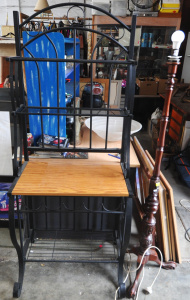 Lot 12 - 2 x pieces - Carved Wooden Chippendale style Standard Lamp + Vintage St Lot 12 - 2 x pieces - Carved Wooden Chippendale style Standard Lamp + Vintage St