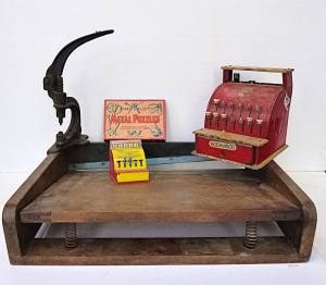 Lot 25 - Group lot of Vintage Items inc, wooden Eastman Kodak trimming board, Bo