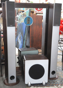 Lot 69 - Mixed Lot incl Pair of CAV SW-260 Tower Speakers & Subwoofer & Lot 69 - Mixed Lot incl Pair of CAV SW-260 Tower Speakers & Subwoofer &