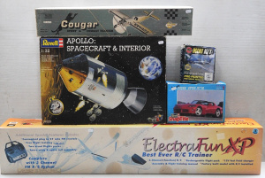 Lot 71 - Lot of Boxed Unmade RC & Scale Model Kits incl Cougar Stunt Aeropla