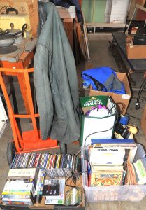 Lot 91 - Group lot of CDs, DVDs, Assorted Vinyl, Books, Audio Visual Items &