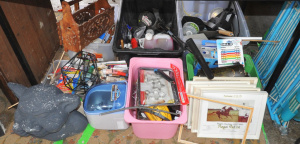 Lot 98 - Group Lot of Mixed Items incl Ultrasonic Jewellery Cleaner, Assorted Pa