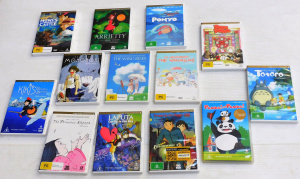 Lot 129 - Group lot of Studio Ghibli Collection Anime DVDs inc KiKi's Delivery S