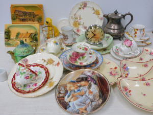 Lot 135 - Large Group lot inc China Trios - Royal Albert etc Bossons Plaster Wal