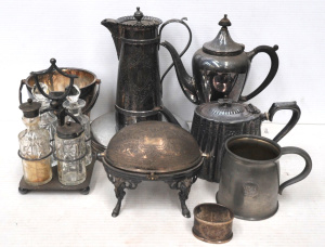 Lot 140 - Group lot - Silver & EPNS - Engraved Napkin Ring marked 'Sterling Lot 140 - Group lot - Silver & EPNS - Engraved Napkin Ring marked 'Sterling