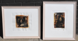 Lot 141 - Jenny Pemberton-Webb (Active c1980s - 2000s) 2 framed Mixed Media Coll Lot 141 - Jenny Pemberton-Webb (Active c1980s - 2000s) 2 framed Mixed Media Coll