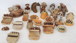 Lot 155 - Large group lot Vintage c1970 80s Australian Pottery Novelty Figures