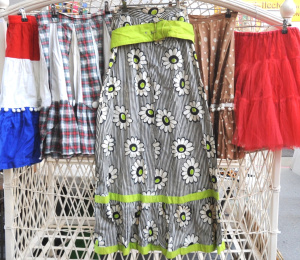Lot 212 - Group Lot Vintage 1970s Ladies Skirts - incl Stripe & Floral Maxi