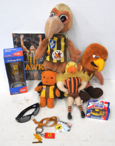Lot 242 - Lot of Vintage & Modern Hawthorne AFL Items incl Plush Toys, Membe