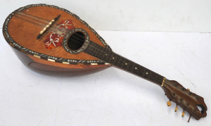 Lot 247 - Vintage Mandolin with Mother of Pearl & Tortoise Shell Inlays - AF