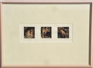 Lot 250 - Jenny Pemberton-Webb (Active c1980s - 2000s) Framed Triptych Mixed Med