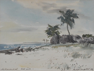 Lot 253 - Robert Richmond Campbell (1902 - 1972) Framed Ink & Wash - Coroman
