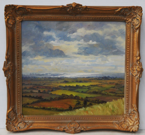 Lot 262 - Gladys K Good (1890 - 1979) Gilt Framed Oil Painting - Patterns of the